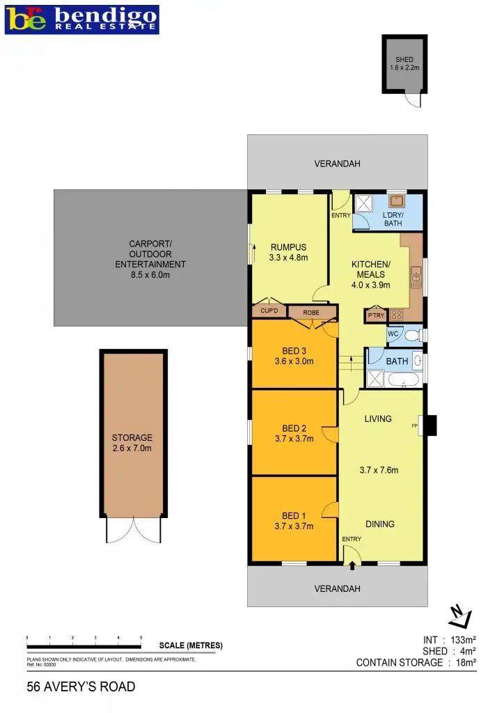 Floorplan of Homely house listing, 56 Averys Road, California Gully VIC 3556