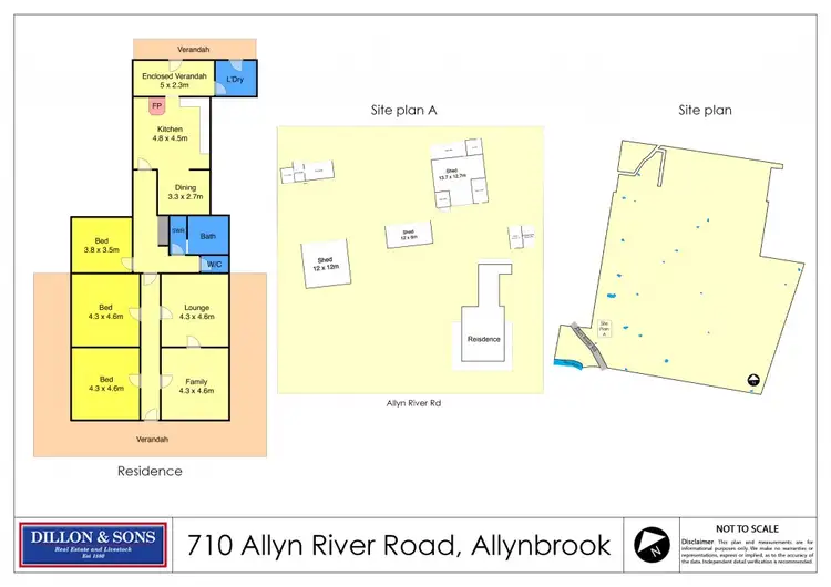 Floorplan of Homely rural property listing, 708 - 710 Allyn River Road, Allynbrook Via, East Gresford NSW 2311