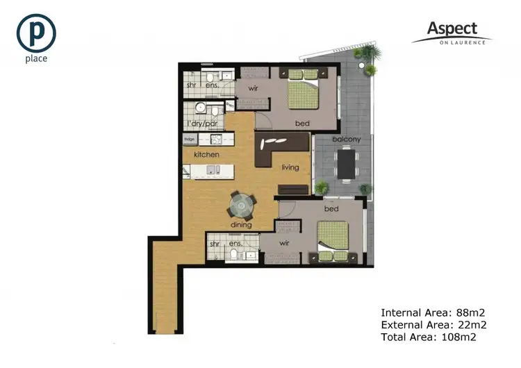 Floorplan of Homely unit listing, 39/2 Laurence Street, St Lucia QLD 4067