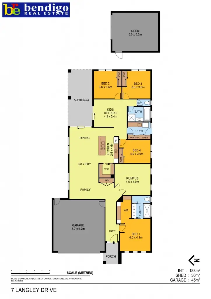 Floorplan of Homely house listing, 7 Langley Drive, Epsom VIC 3551