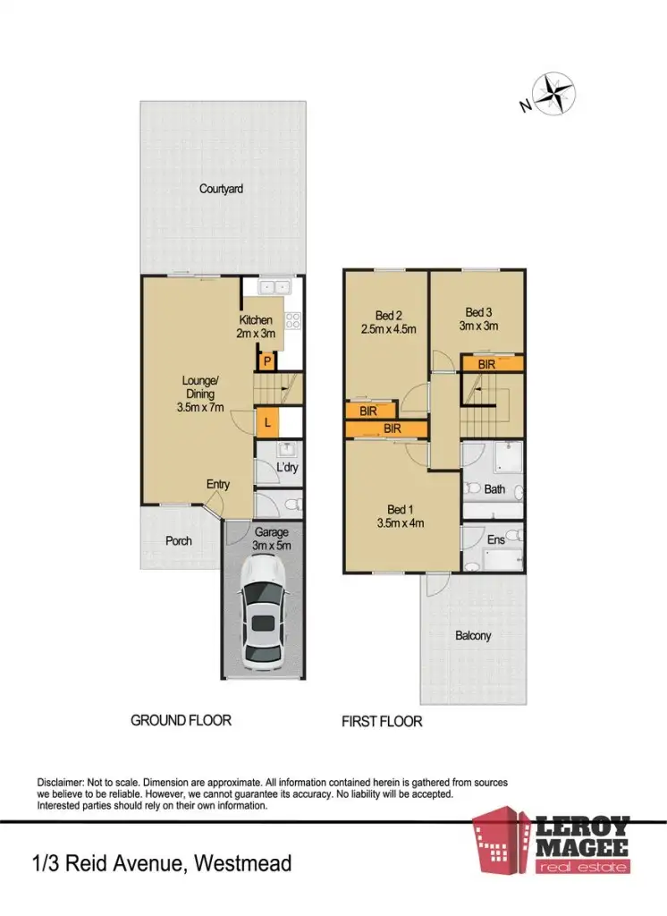 Floorplan of Homely townhouse listing, 1/3 Reid Avenue, Westmead NSW 2145