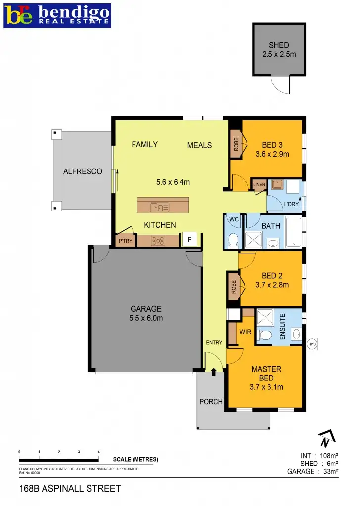 Floorplan of Homely house listing, 168b Aspinall Street, Kangaroo Flat VIC 3555