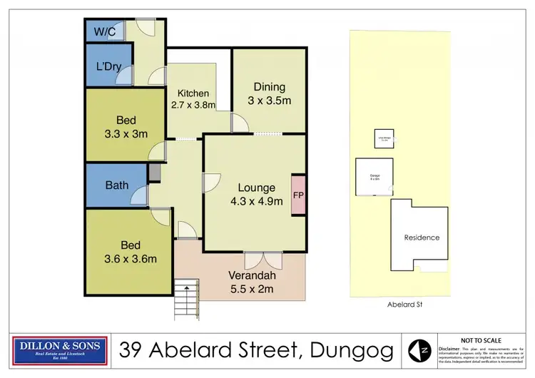 Floorplan of Homely house listing, 39 Abelard Street, Dungog NSW 2420