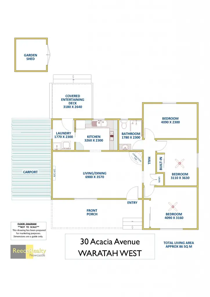 Floorplan of Homely house listing, 30 Acacia Avenue, Waratah West NSW 2298