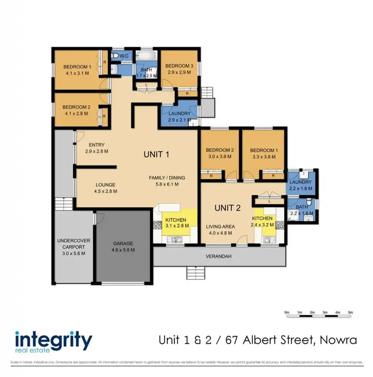 Floorplan of Homely semi-detached listing, 67 Albert Street, Nowra NSW 2541