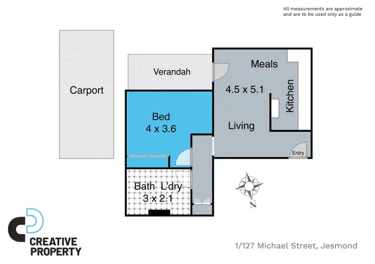 Floorplan of Homely unit listing, 1/127 Michael Street, Jesmond NSW 2299