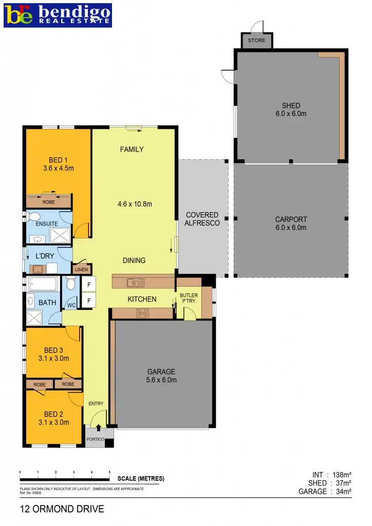 Floorplan of Homely house listing, 12 Ormond Drive, Marong VIC 3515