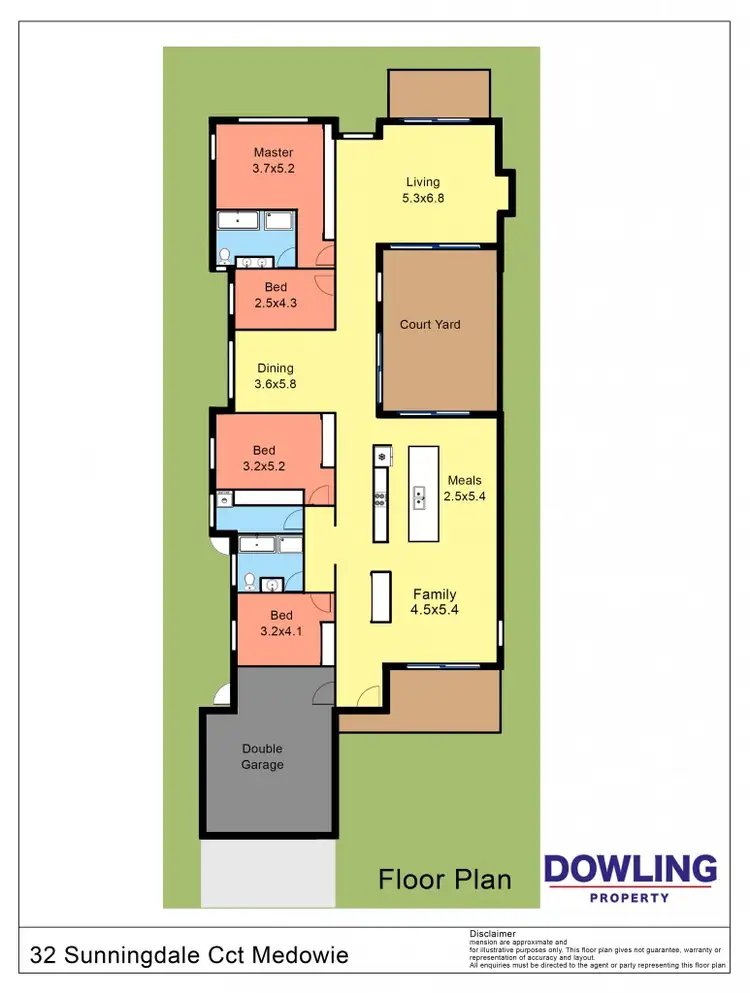 Floorplan of Homely house listing, 32 SUNNINGDALE CIRCUIT, Medowie NSW 2318