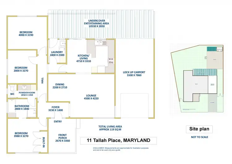 Floorplan of Homely house listing, 11 Tallah Place, Maryland NSW 2287