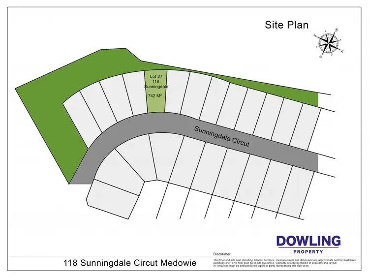 Floorplan of Homely land listing, 118 SUNNINGDALE CIRCUIT, Medowie NSW 2318