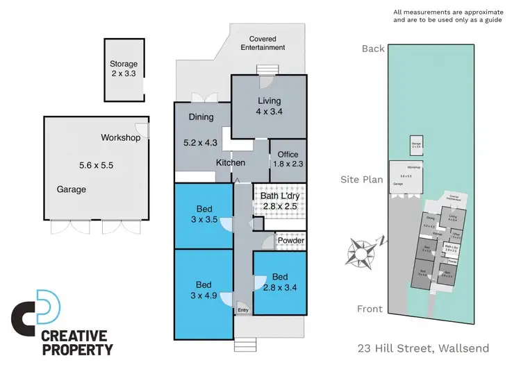 Floorplan of Homely house listing, 23 Hill Street, Wallsend NSW 2287