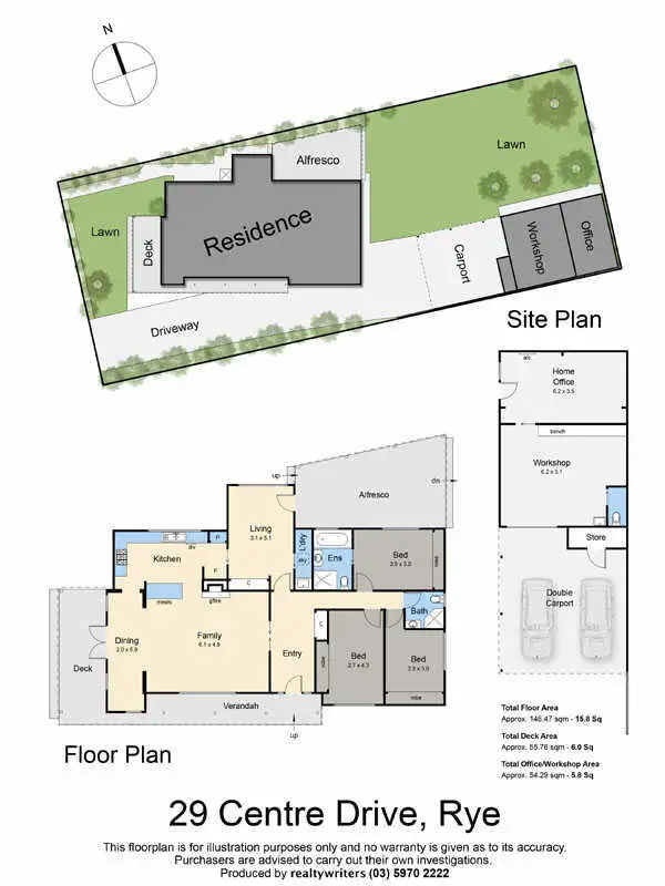 Floorplan of Homely house listing, 29 Centre Drive, Rye VIC 3941
