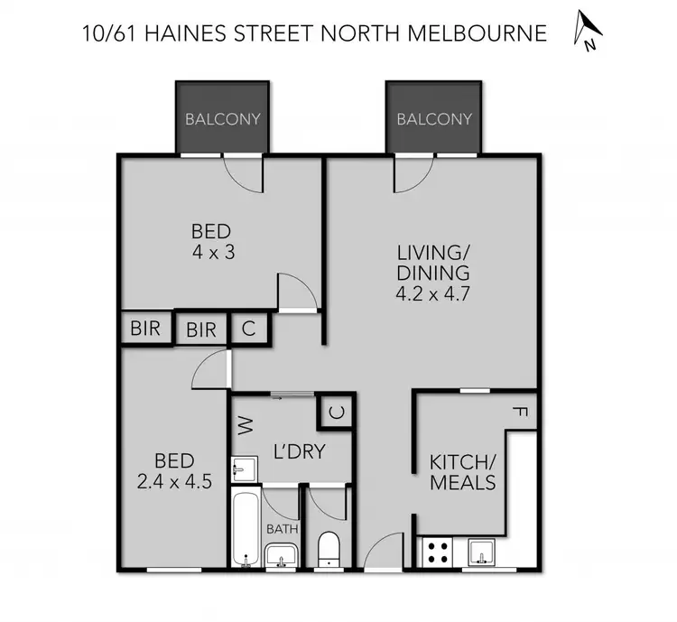 Floorplan of Homely apartment listing, 10/61 Haines Street, North Melbourne VIC 3051