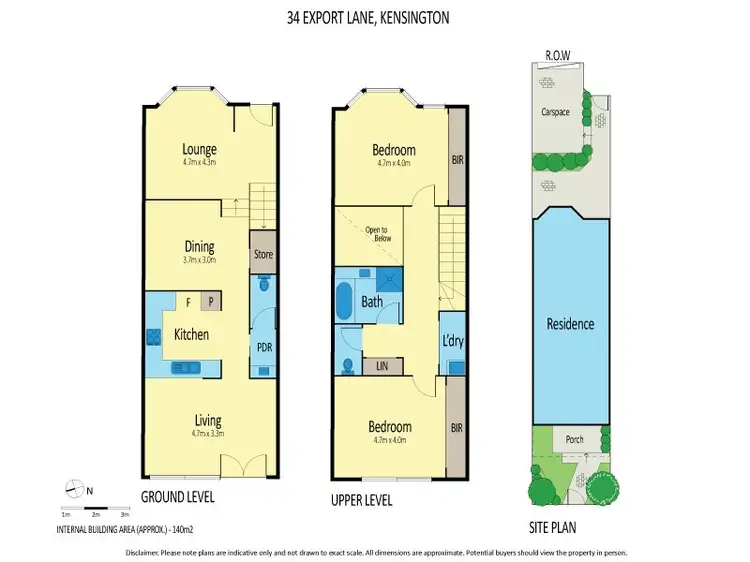 Floorplan of Homely townhouse listing, 34 Export Lane, Kensington VIC 3031