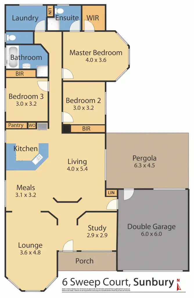 Floorplan of Homely house listing, 6 Sweep Court, Sunbury VIC 3429