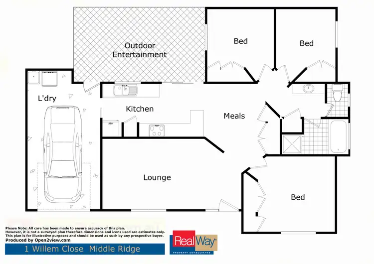 Floorplan of Homely house listing, 1 Willem Close, Middle Ridge QLD 4350