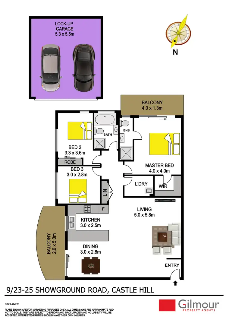Floorplan of Homely apartment listing, 9/23-25 Showground Road, Castle Hill NSW 2154