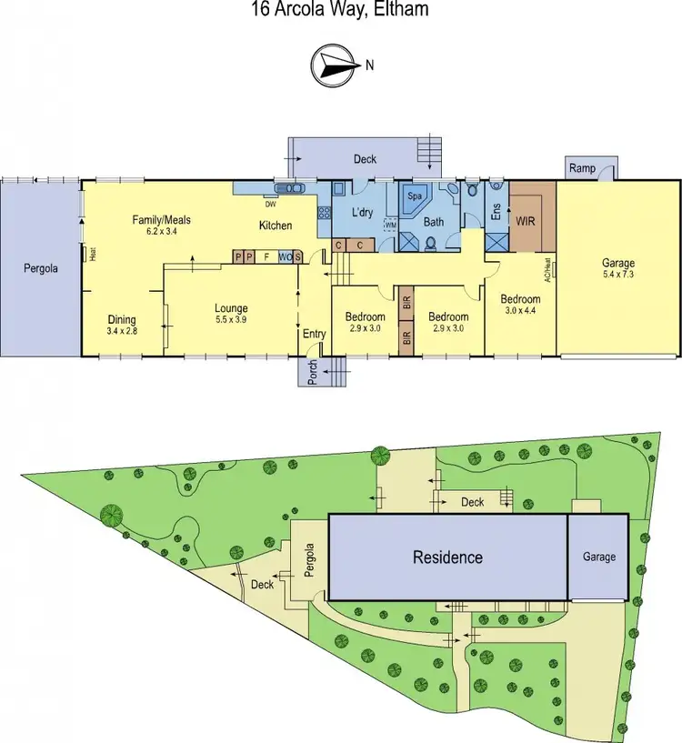 Floorplan of Homely house listing, 16 Arcola Court, Eltham VIC 3095