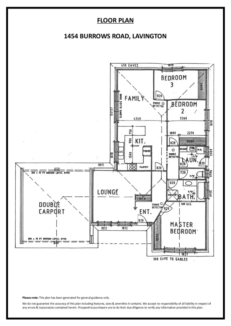 Floorplan of Homely house listing, 1454 Burrows Road, Lavington NSW 2641