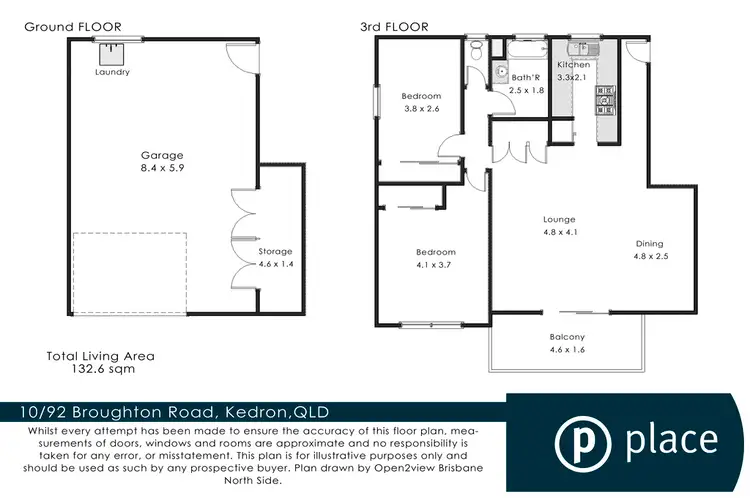 Floorplan of Homely unit listing, 10/92 Broughton Road, Kedron QLD 4031