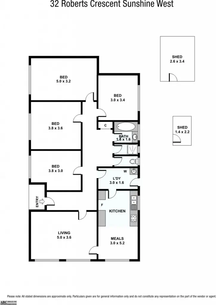 Floorplan of Homely house listing, 32 Roberts Crescent, Sunshine West VIC 3020