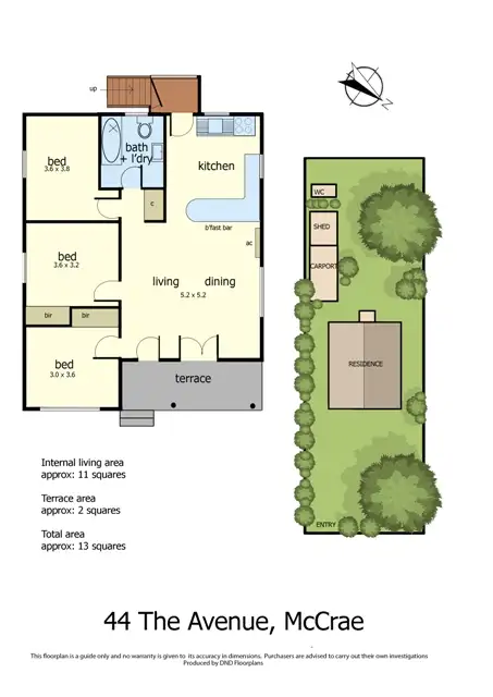 Floorplan of Homely house listing, 44 The Avenue, Mccrae VIC 3938