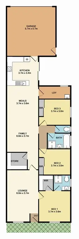 Floorplan of Homely house listing, 4 Mopoke Mews, Whittlesea VIC 3757