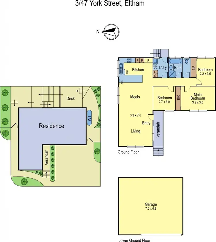 Floorplan of Homely house listing, 3/47 York Street, Eltham VIC 3095