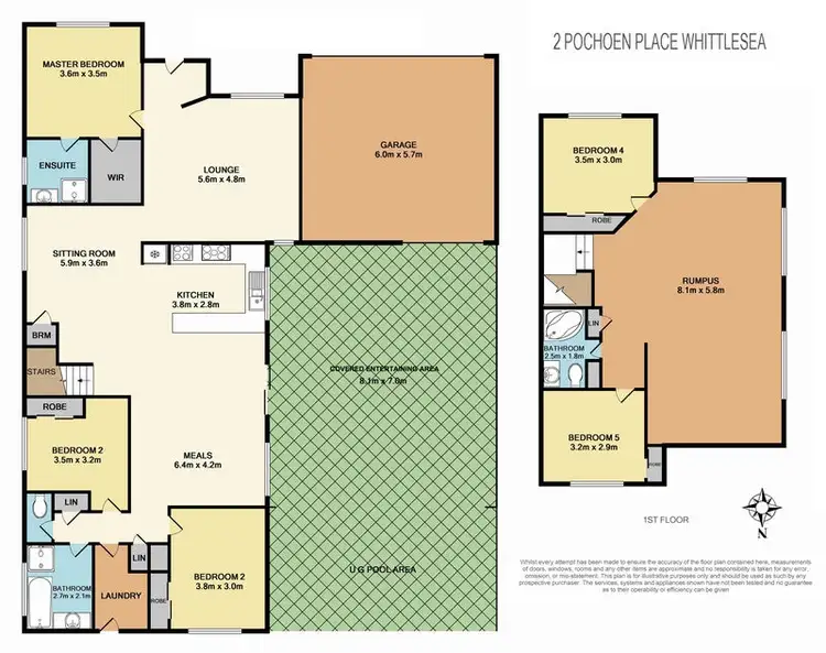 Floorplan of Homely house listing, 2 Pochoen Place, Whittlesea VIC 3757