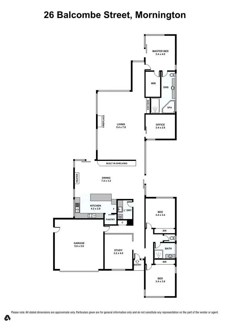 Floorplan of Homely house listing, 26 Balcombe Street, Mornington VIC 3931