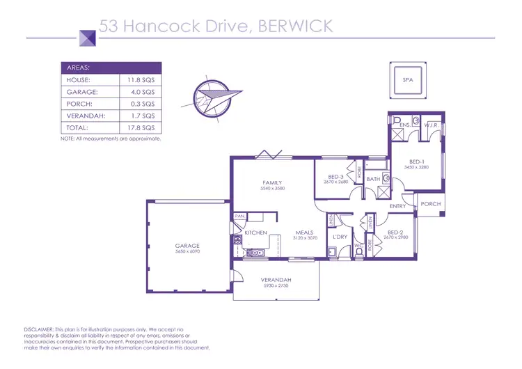 Floorplan of Homely house listing, 53 Hancock Drive, Berwick VIC 3806