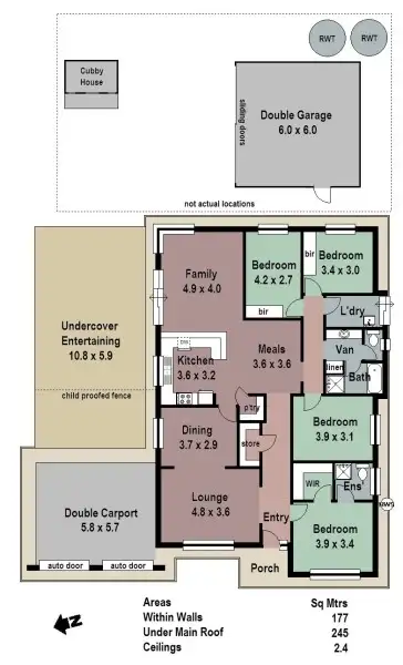 Floorplan of Homely house listing, 90 Grevillea Way, Woodside SA 5244