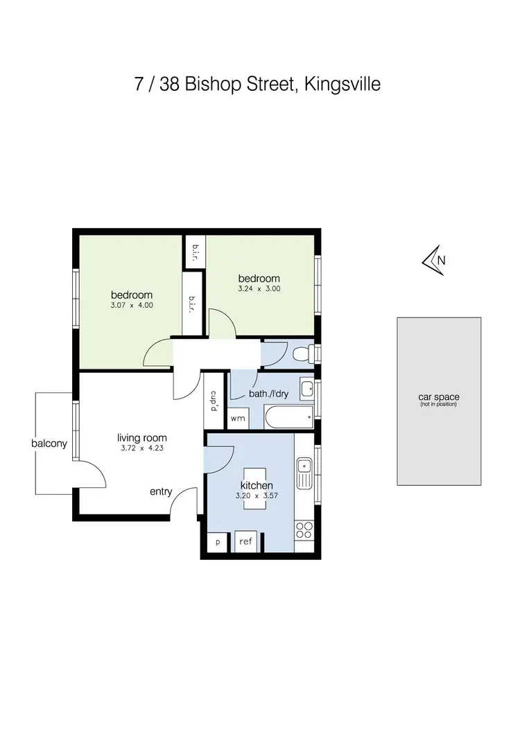 Floorplan of Homely apartment listing, 7/38 Bishop Street, Kingsville VIC 3012
