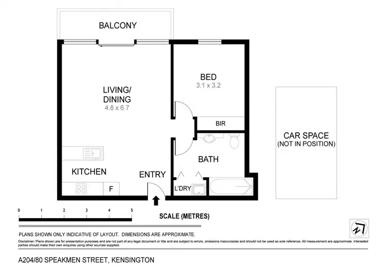Floorplan of Homely apartment listing, A204/80 Speakmen Street, Kensington VIC 3031