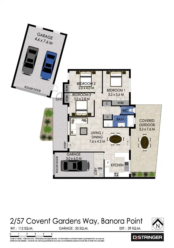 Floorplan of Homely semi-detached listing, 2/57 Covent Gardens Way, Banora Point NSW 2486