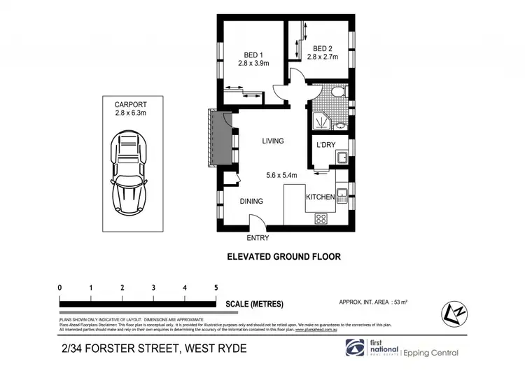 Floorplan of Homely unit listing, 2/34 Forster Street, West Ryde NSW 2114