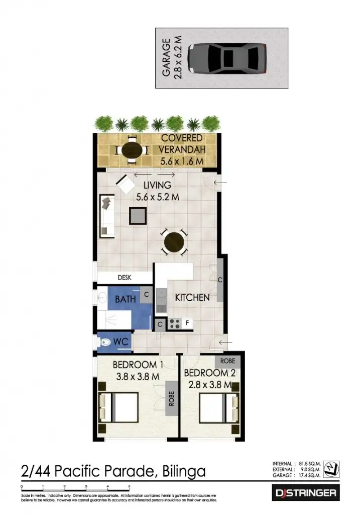Floorplan of Homely house listing, 2/44 Pacific Parade 'San Michele', Bilinga QLD 4225