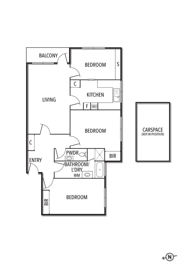 Floorplan of Homely apartment listing, 2/63 Domain Street, South Yarra VIC 3141