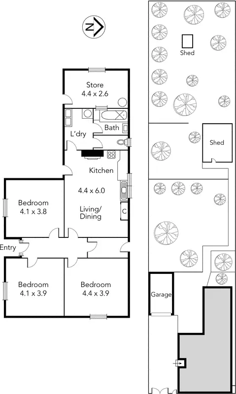 Floorplan of Homely house listing, 5 McLachlan Street, Northcote VIC 3070