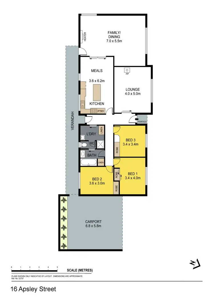 Floorplan of Homely house listing, 16 Apsley Street, Strathfieldsaye VIC 3551