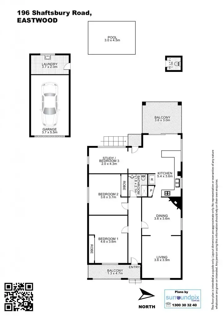 Floorplan of Homely house listing, 196 Shaftsbury Rd, Eastwood NSW 2122