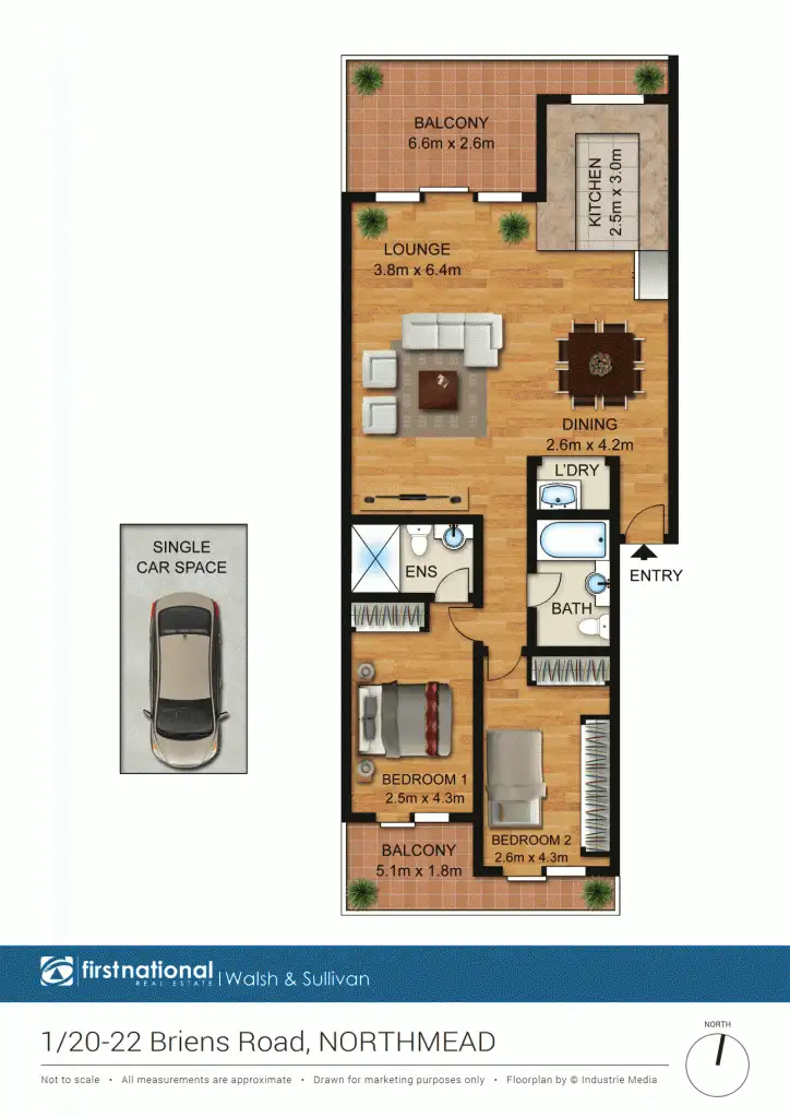 Floorplan of Homely apartment listing, 1/20-22 Briens Road, Northmead NSW 2152
