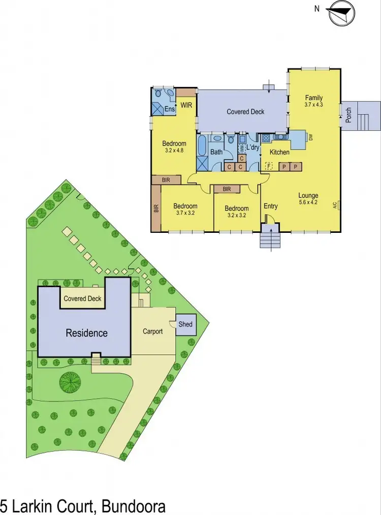 Floorplan of Homely house listing, 5 Larkin Court, Bundoora VIC 3083
