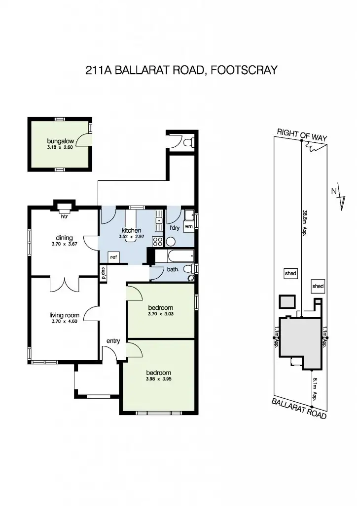 Floorplan of Homely house listing, 211a Ballarat Road, Footscray VIC 3011