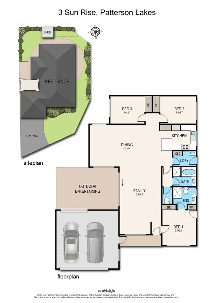 Floorplan of Homely house listing, 3 Sun Rise, Patterson Lakes VIC 3197