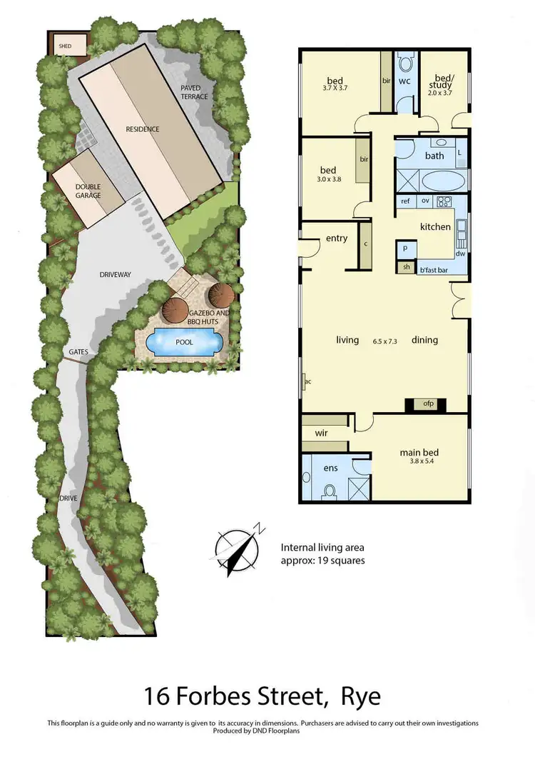 Floorplan of Homely house listing, 16 Forbes Street, Rye VIC 3941