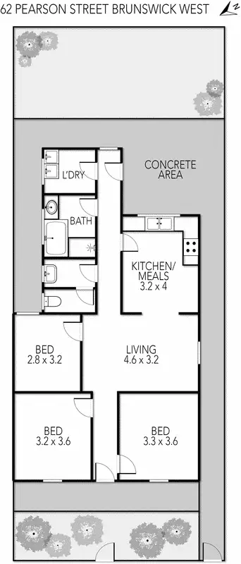 Floorplan of Homely house listing, 62 Pearson Street, Brunswick West VIC 3055