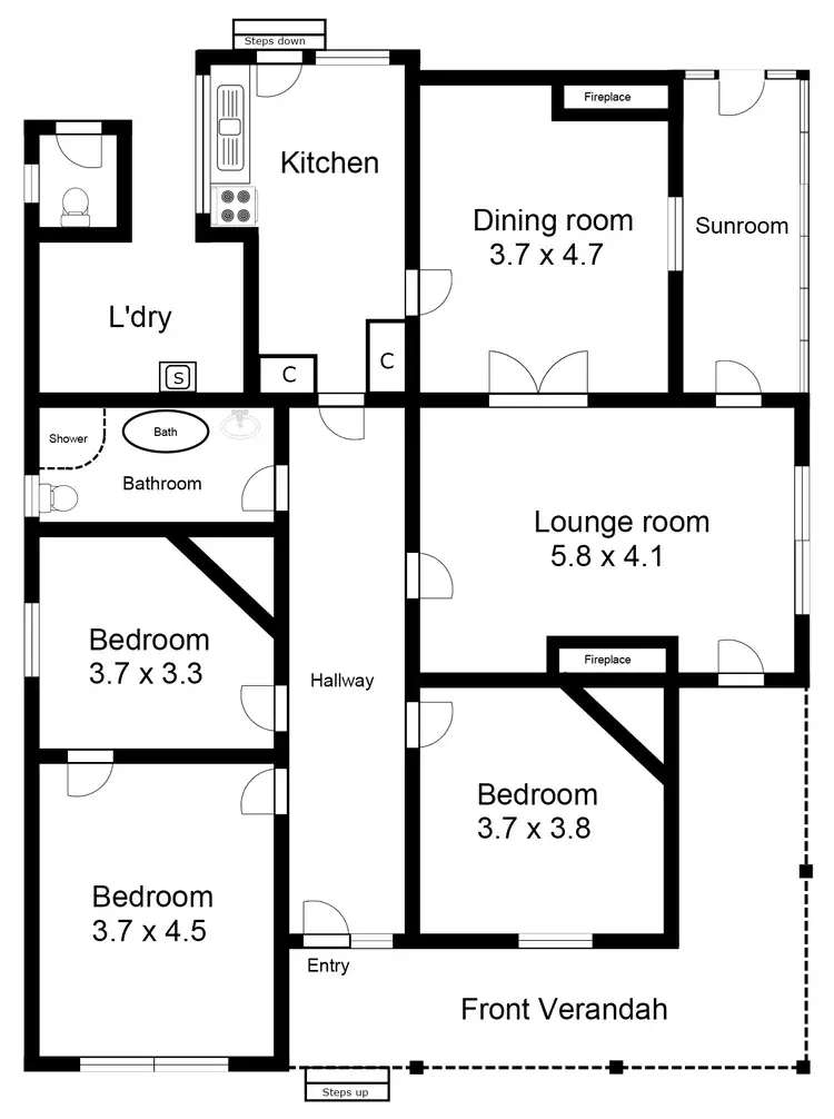 Floorplan of Homely house listing, 154 Docker Street, Wagga Wagga NSW 2650