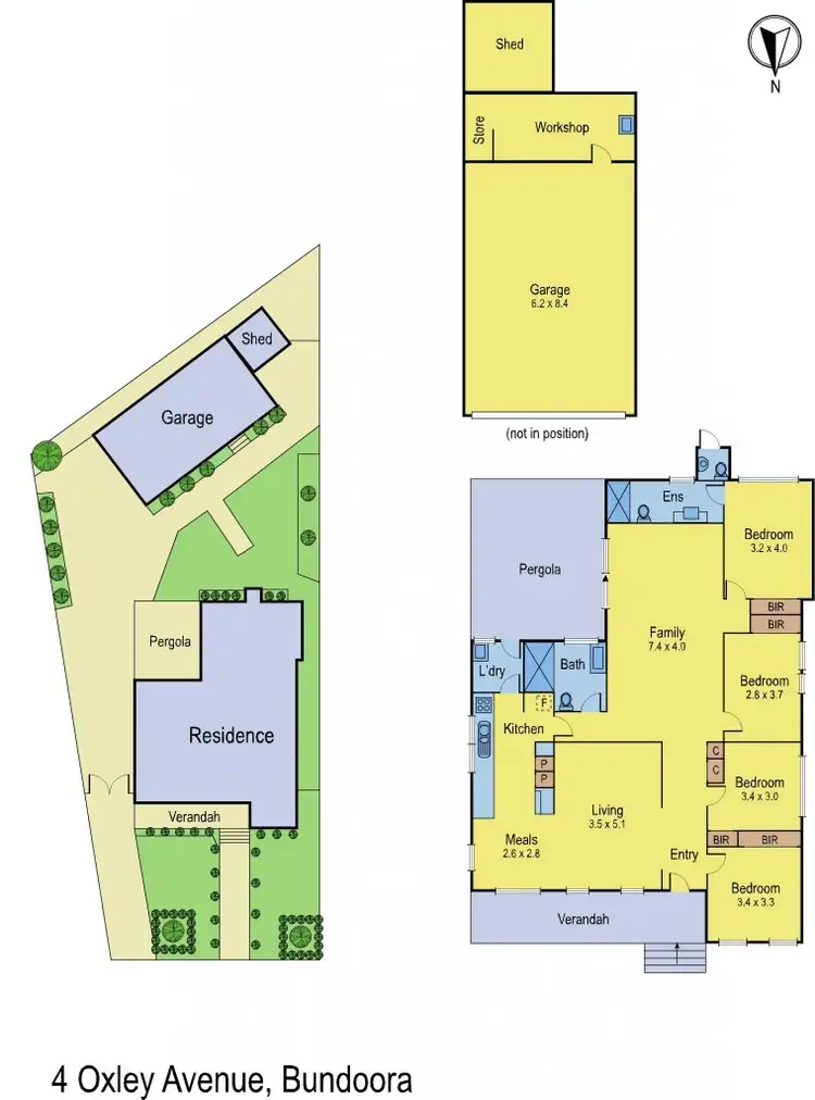 Floorplan of Homely house listing, 4 Oxley Avenue, Bundoora VIC 3083