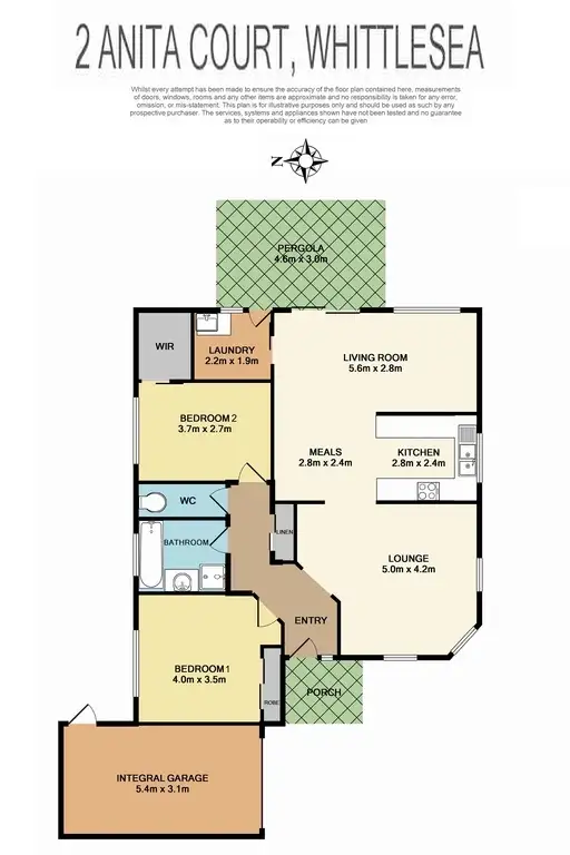 Floorplan of Homely house listing, 2 Anita Court, Whittlesea VIC 3757
